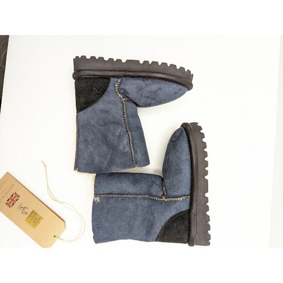 NWT Celtic and Co. Toddler sheepskin boots navy blue little kid 9 - 10 - Picture 6 of 10